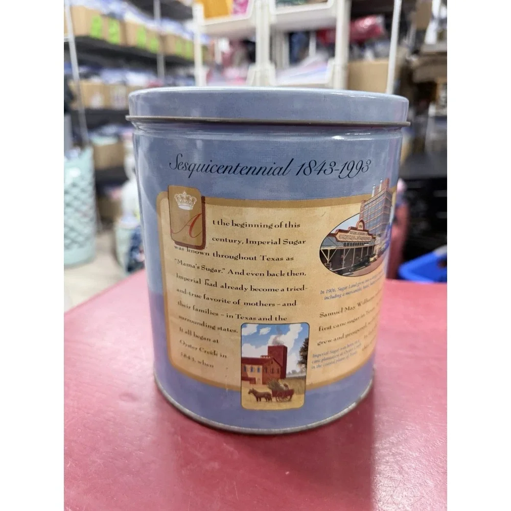 Imperial Pure Cane Sugar Tin Sesquicentennial 1843-1993‎ Canister